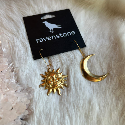 The Little Sun and Moon Earrings