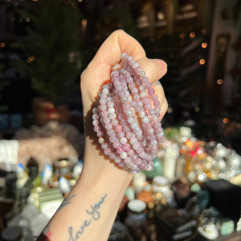 Pink Tourmaline Stretch Bracelet (4mm)