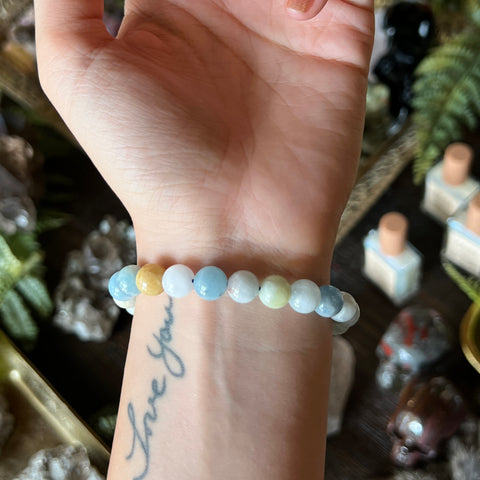 Aquamarine Stretch Bracelet