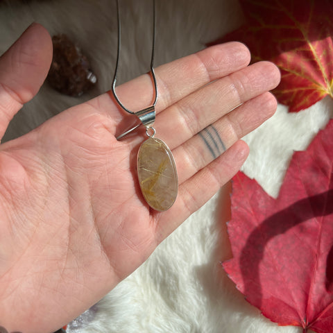 Rutilated Quartz Necklace "Liz"