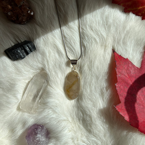 Rutilated Quartz Necklace "Liz"