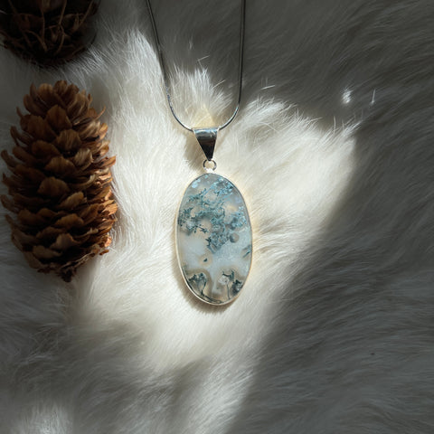 Moss Agate Necklace "Sabrina"