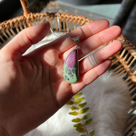 Ruby Zoisite Necklace "Thelma"