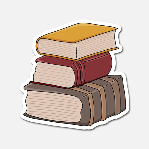 Vintage Pile of Books Sticker