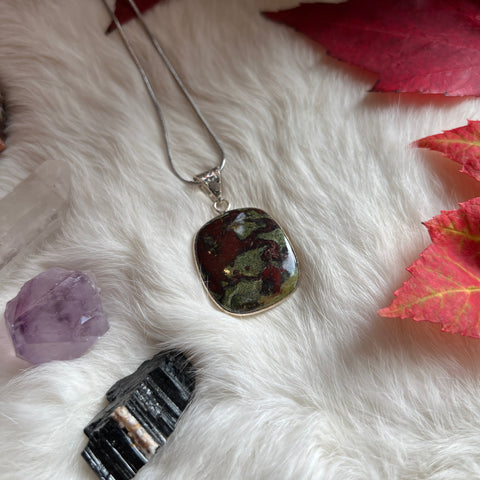 Dragon's Blood Jasper Necklace "Jamie"