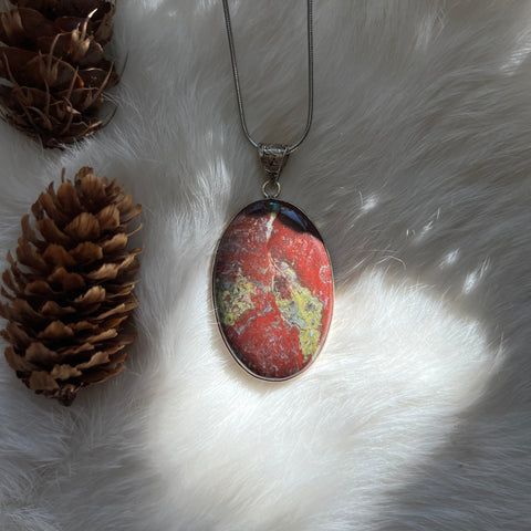 Dragon's Blood Jasper Necklace "Dina"