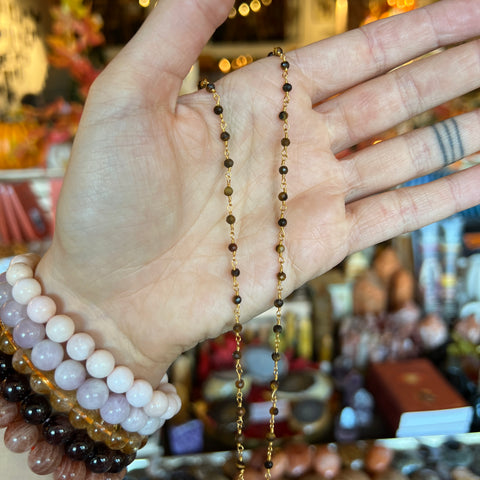 The Tiger's Eye Bead Necklace