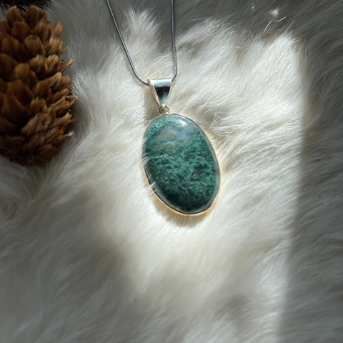 Moss Agate Necklace "Priscilla"