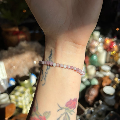 Pink Tourmaline Stretch Bracelet (4mm)