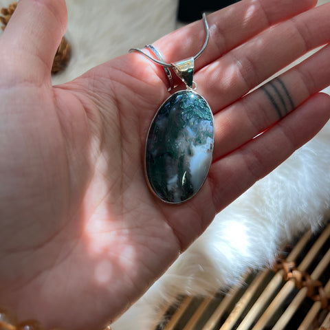 Moss Agate Necklace "Fred"