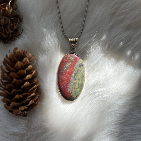 Dragon's Blood Jasper Necklace "James"