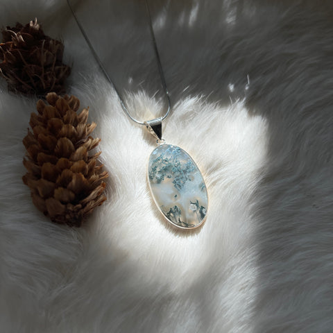 Moss Agate Necklace "Sabrina"