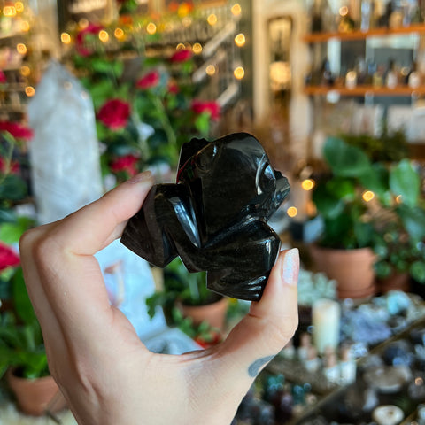 Gold Sheen Obsidian Frog