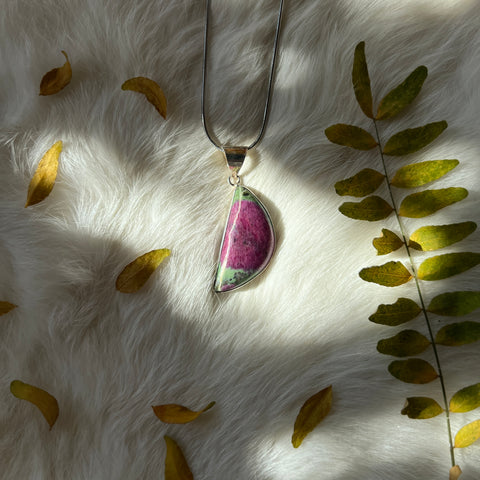 Ruby Zoisite Necklace "Rudy"