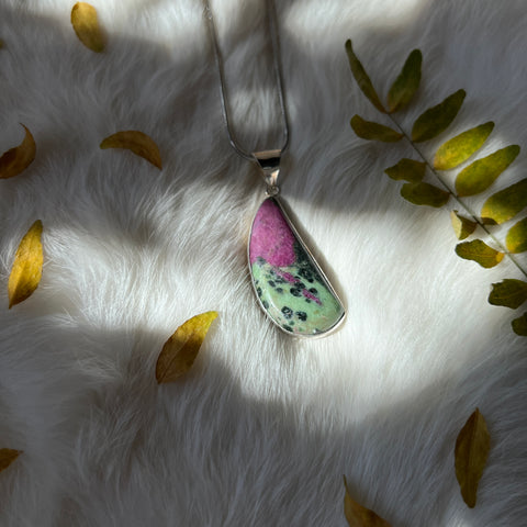 Ruby Zoisite Necklace "Thelma"