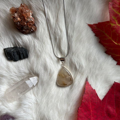 Rutilated Quartz Necklace "Sarah"