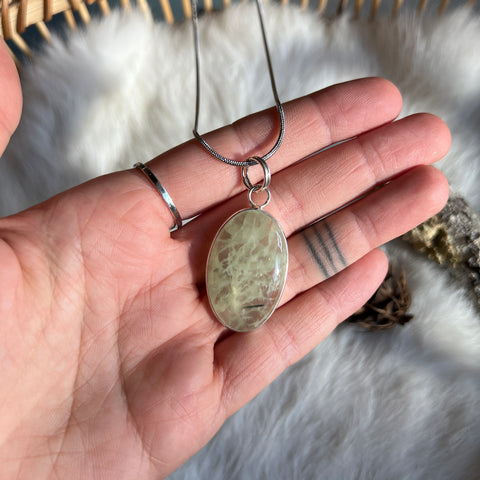 Prehnite Necklace "Dawn"