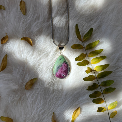 Ruby Zoisite Necklace "Martha"