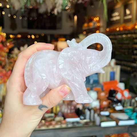 Rose Quartz Elephant "Ellie"