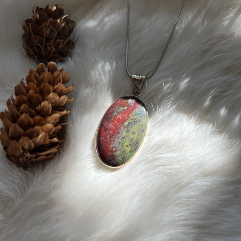 Dragon's Blood Jasper Necklace "James"