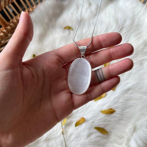 Selenite Necklace "Athena"