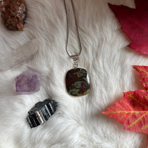 Dragon's Blood Jasper Necklace "Jamie"