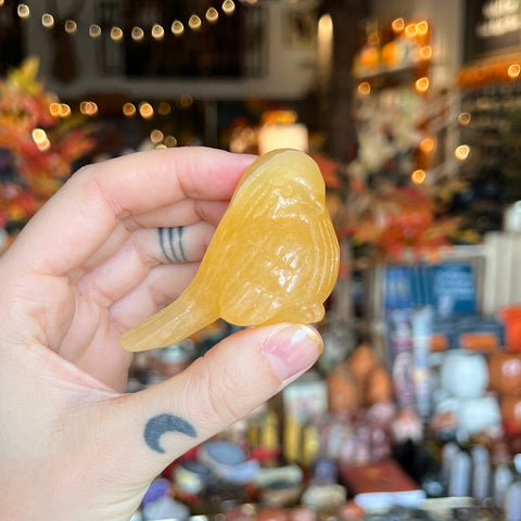 Orange Calcite Bird