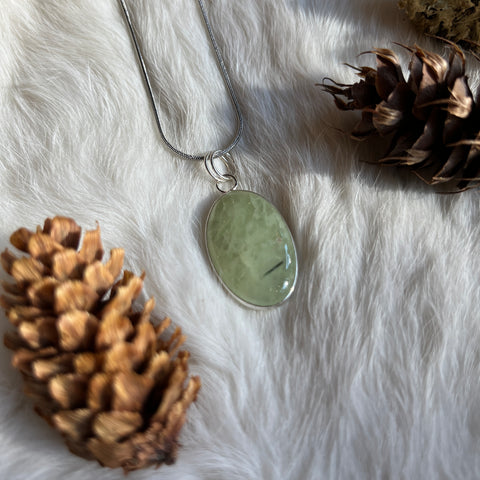 Prehnite Necklace "Dawn"