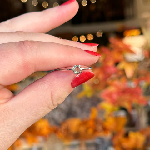 Moldavite Ring "Lisa" - Size 8.5