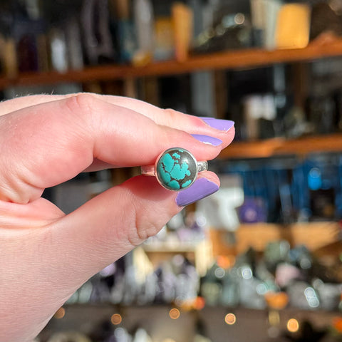 Turquoise Ring "Demetria" - Size 9