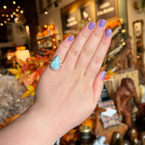 Larimar Ring "June" - Size 8