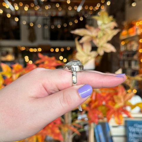 Herkimer Diamond Ring "Rhiannon" - Size 9