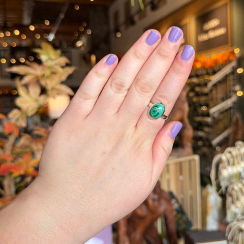 Malachite Ring "Gianna" - Size 11