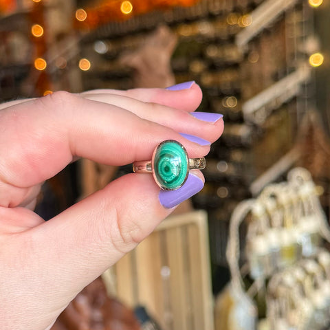 Malachite Ring "Gianna" - Size 11