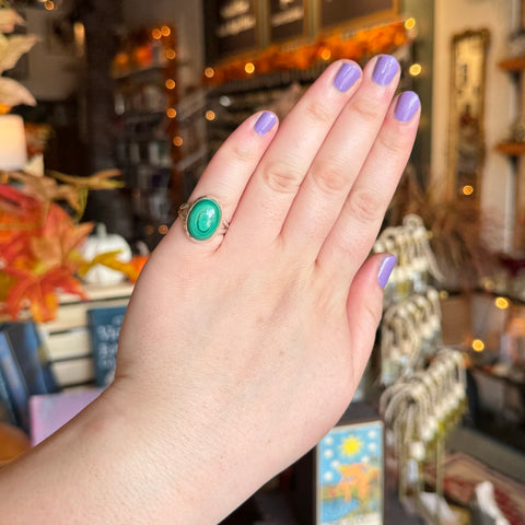 Malachite Ring "Julie" - Size 7