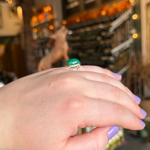 Malachite Ring "Kevin" - Size 8