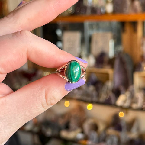 Malachite Ring "Kevin" - Size 8