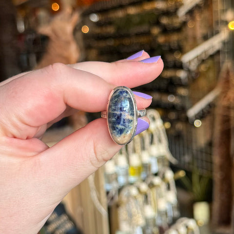 Sodalite Ring "Liza" - Size 10