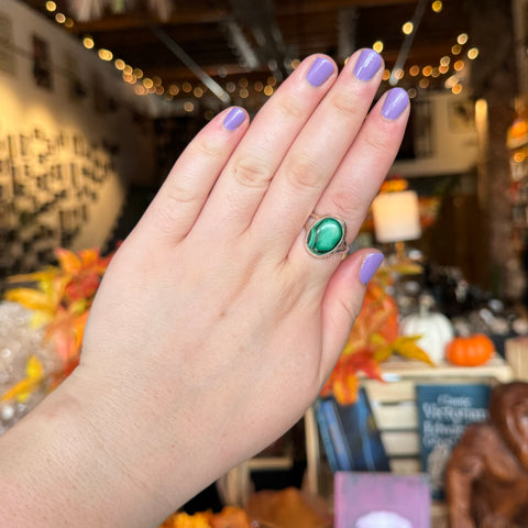 Malachite Ring "Lydia" - Size 11