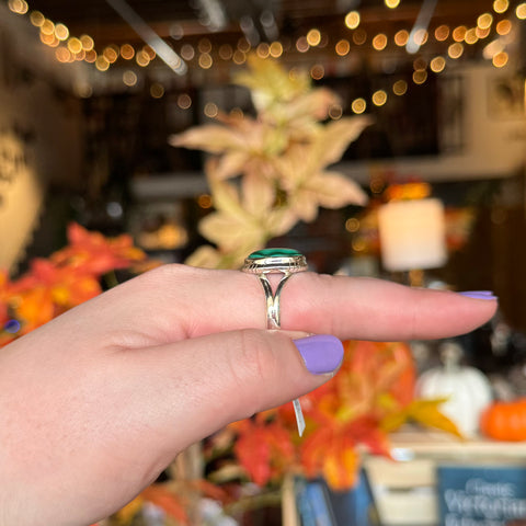 Malachite Ring "Lydia" - Size 11