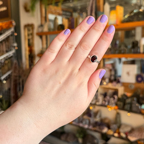 Garnet Ring "Alexandra" - Size 10