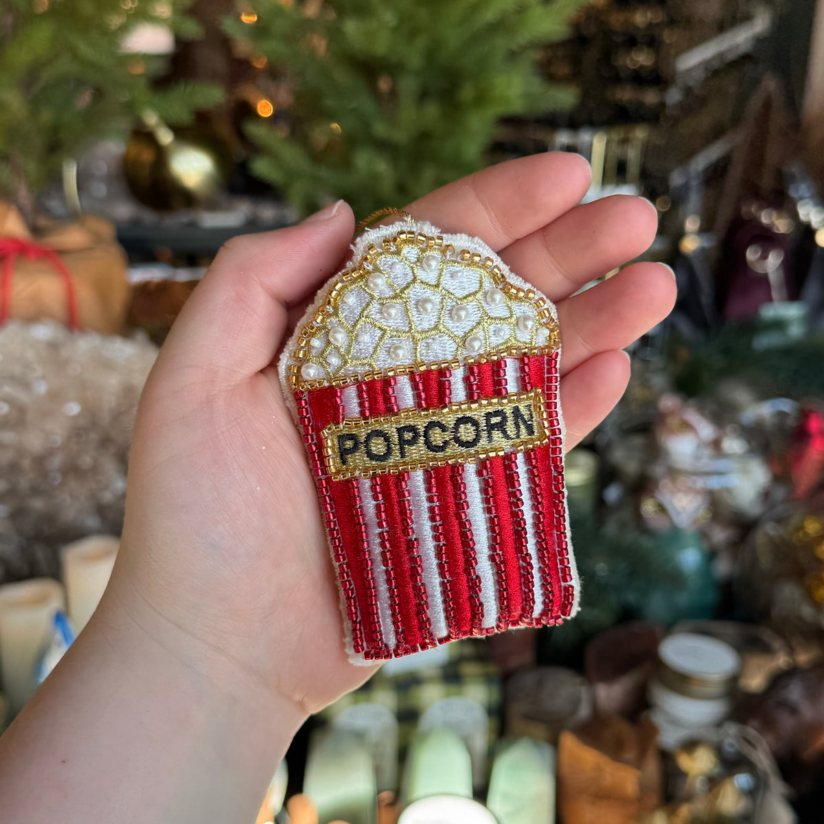 Cotton Popcorn Ornament