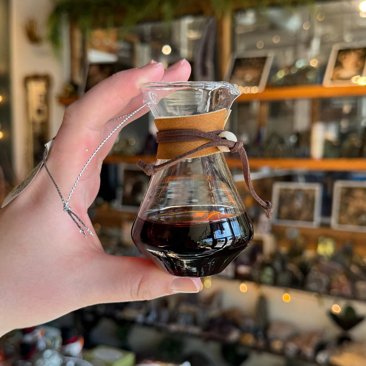 Glass Pour Over Coffee Ornament