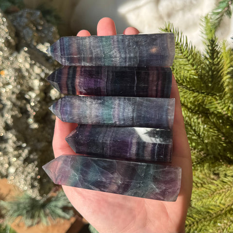 Rainbow Fluorite Point