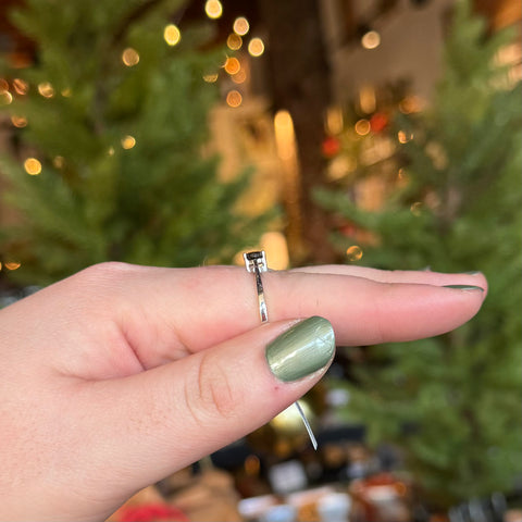 Moldavite Ring "Bette" - Size 9.5