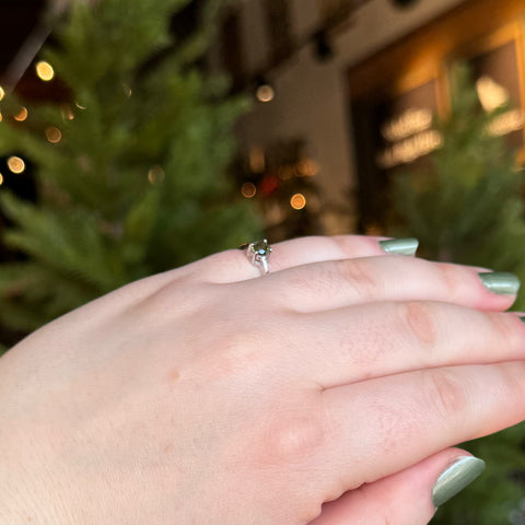 Moldavite Ring "Sylvia" - Size 6