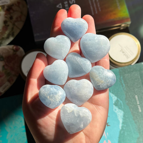 Little Blue Calcite Heart