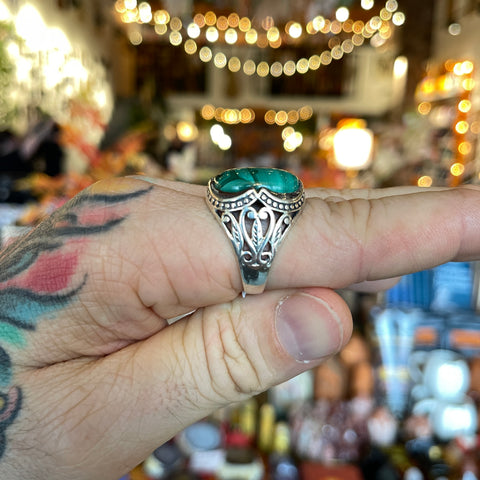 Malachite Ring "Brian" - Size 11