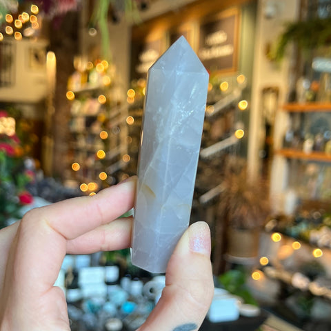 Blue Rose Quartz Point