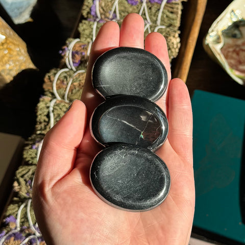 Hematite Worry Stone | Thumb Stone